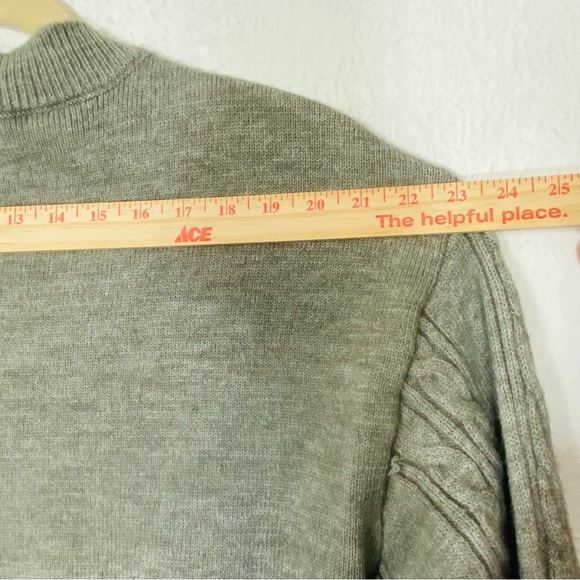 Y2K Ugly Christmas Tree Sweater Wm Lg Wool Comfycozy Pullover Cable Knit Sleeves - Picture 5 of 8